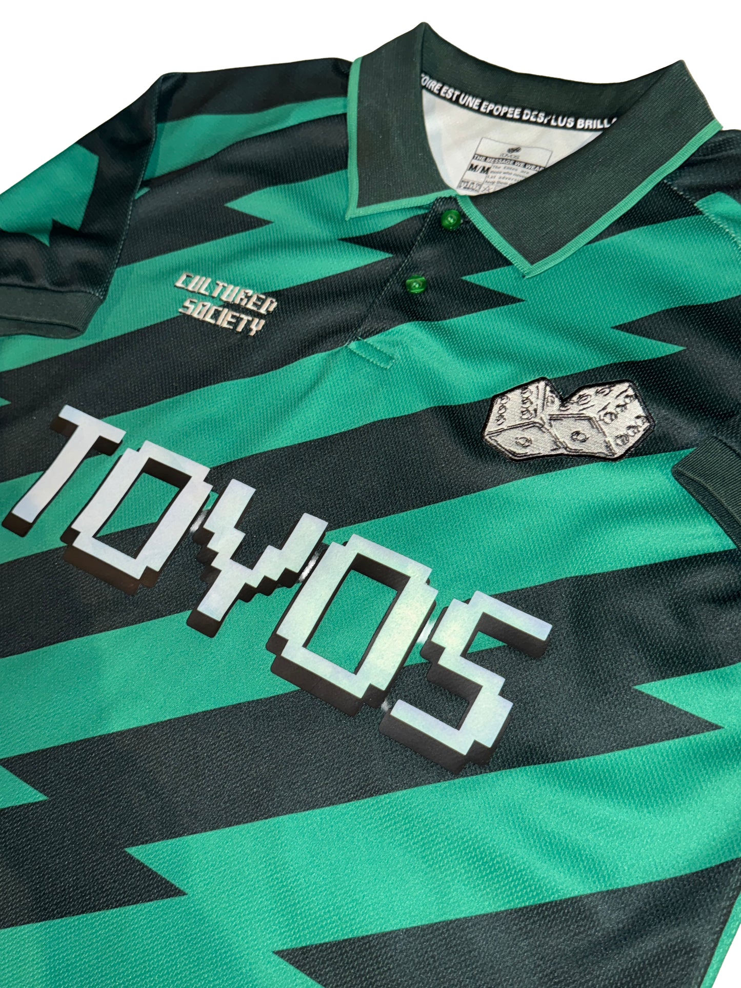 Green Stripe Polo Jersey