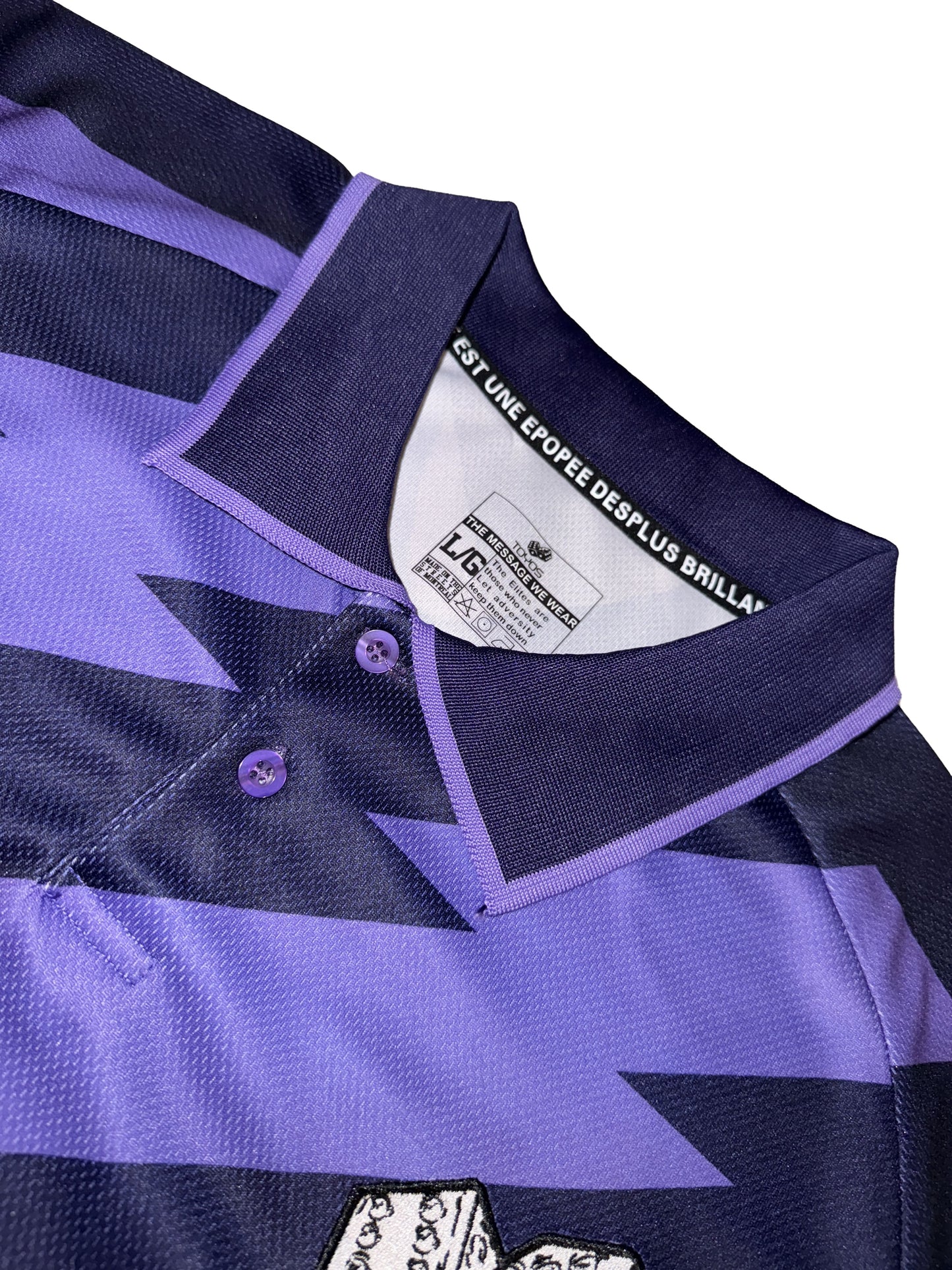 Purple Stripe Polo Jersey