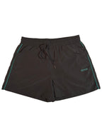 Green Side-Stripe Ash Shorts