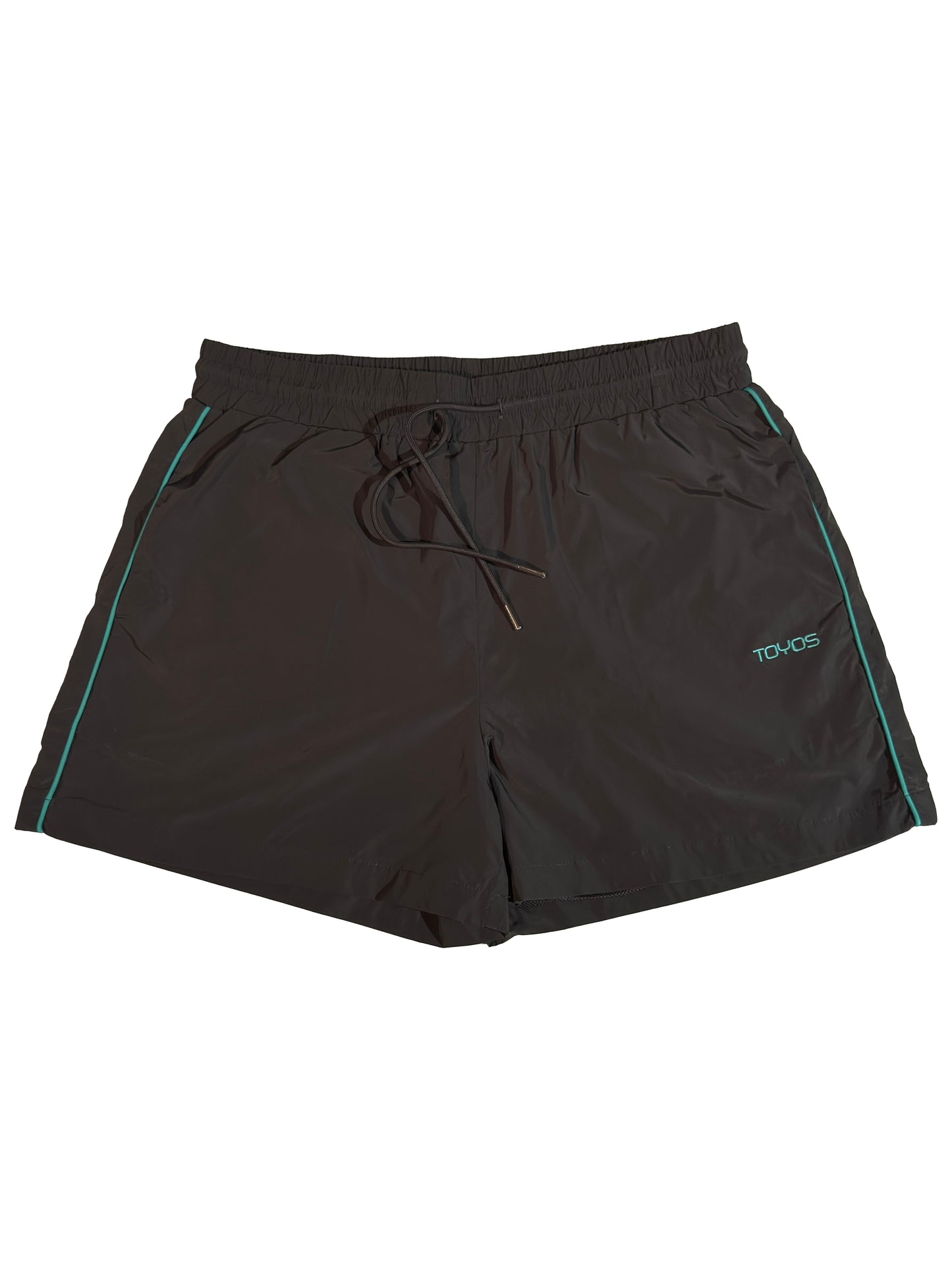 Green Side-Stripe Ash Shorts