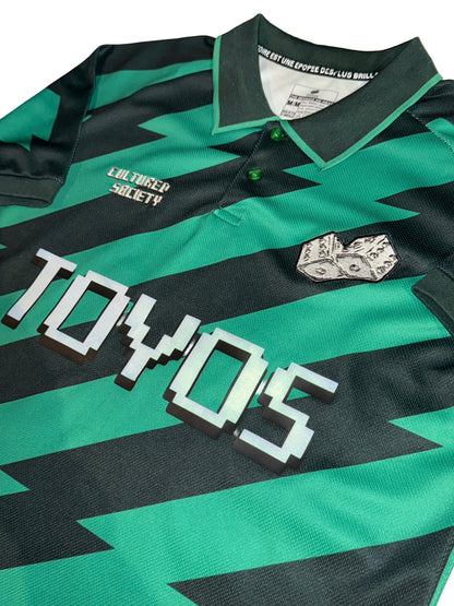 Green Stripe Polo Jersey
