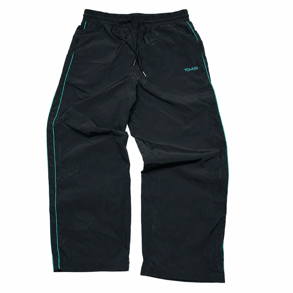 Pantalones de chándal verdes con raya lateral