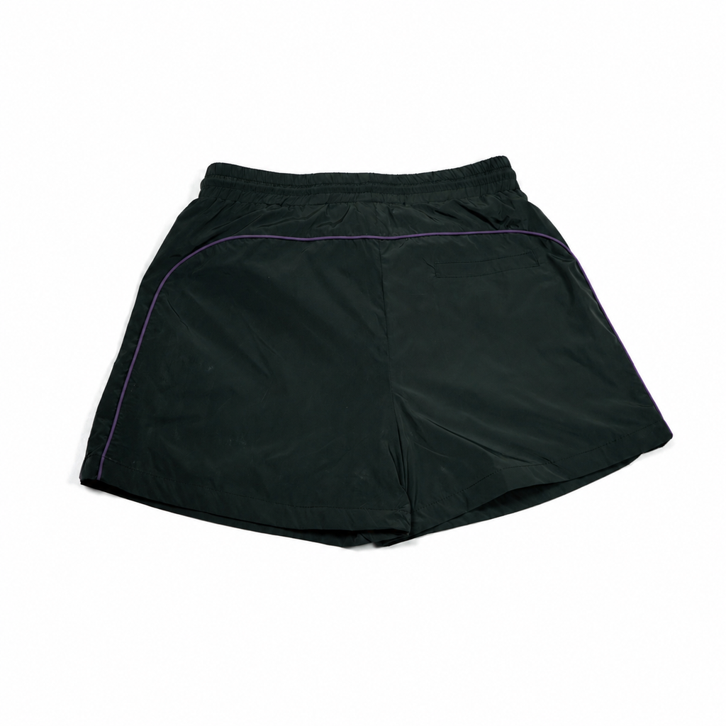 Shorts en molleton violet à bande latérale